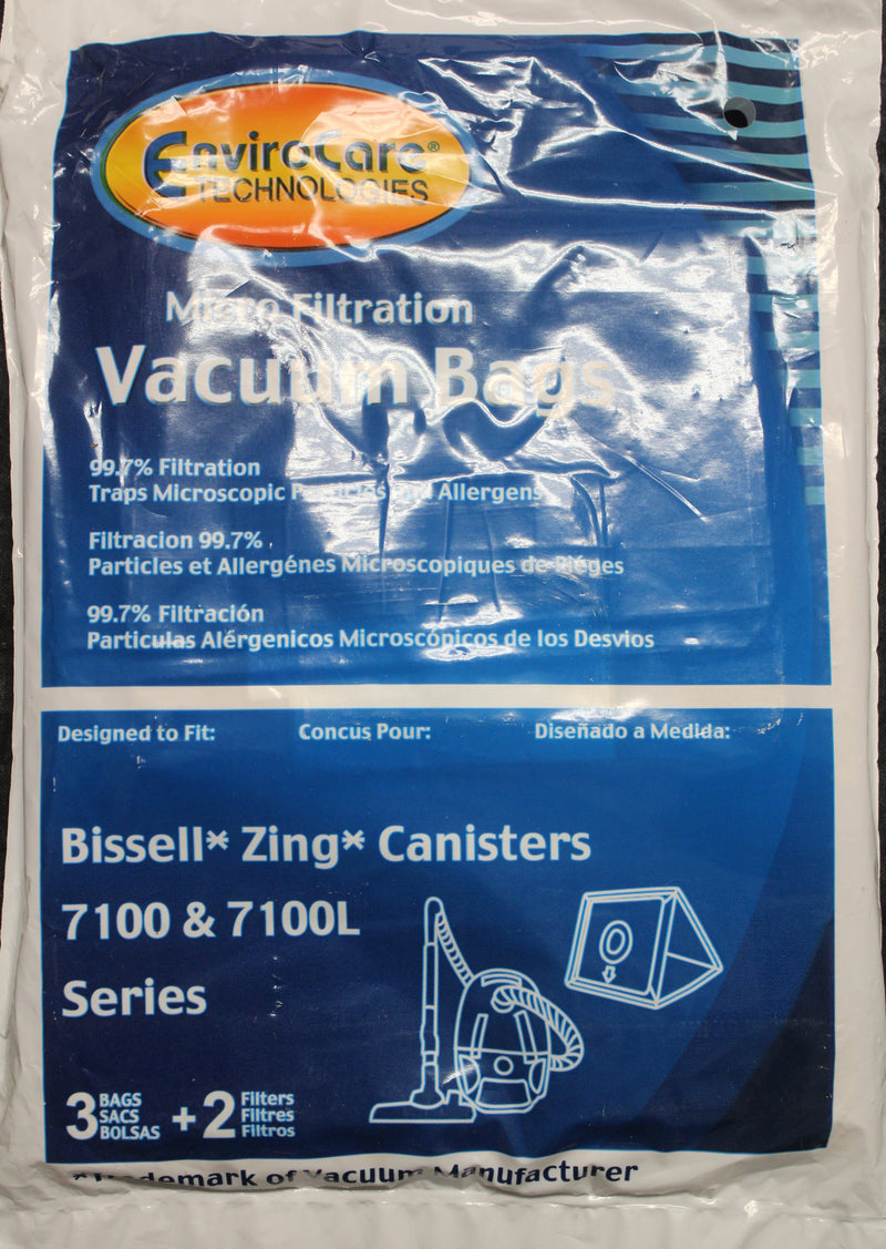 Bissell "Zing" 7100 bags - 3 bags & 2 filters