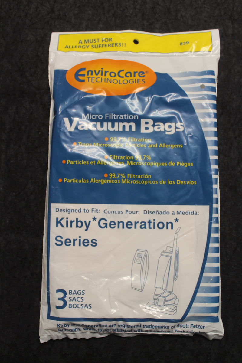 Kirby "Generation" Series Bags - Envirocare - 3 pack