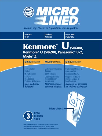 Kenmore Type "U" bags - 3 pack
